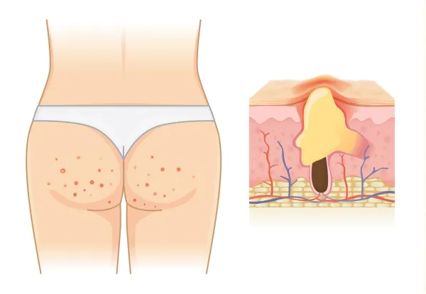 acne nas nadegas