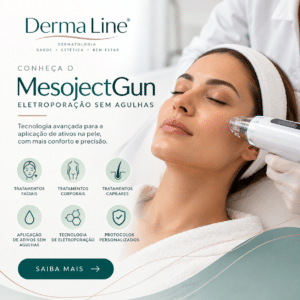 MesojectGun com eletroporação para tratamentos dermatológicos na Clínica Derma Line