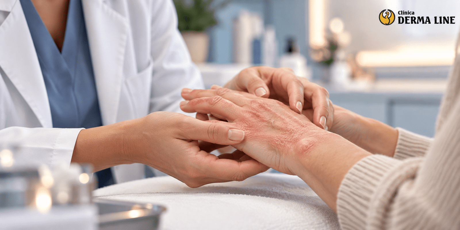 coceira nas mãos derma line